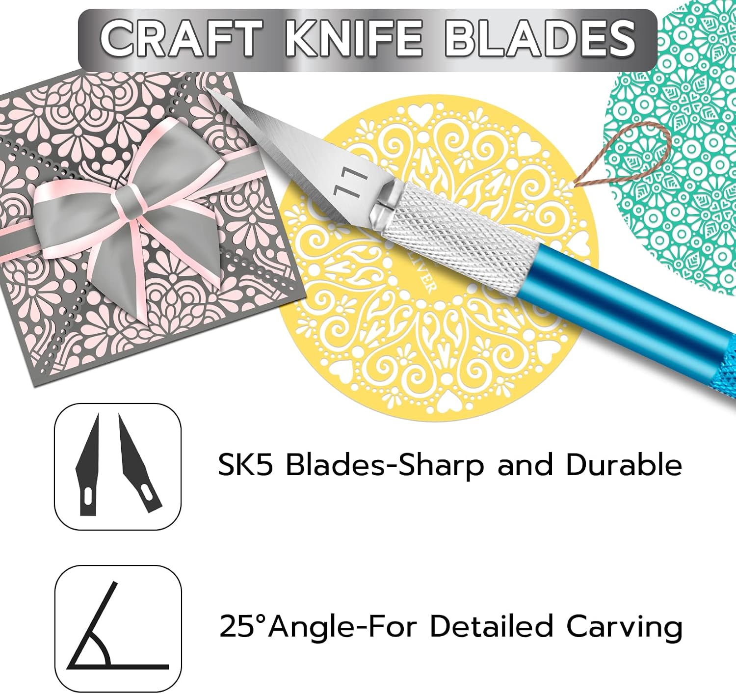 JETMORE 24 Pack Exacto Knives Bulk, Multicolor Craft Knife Set
