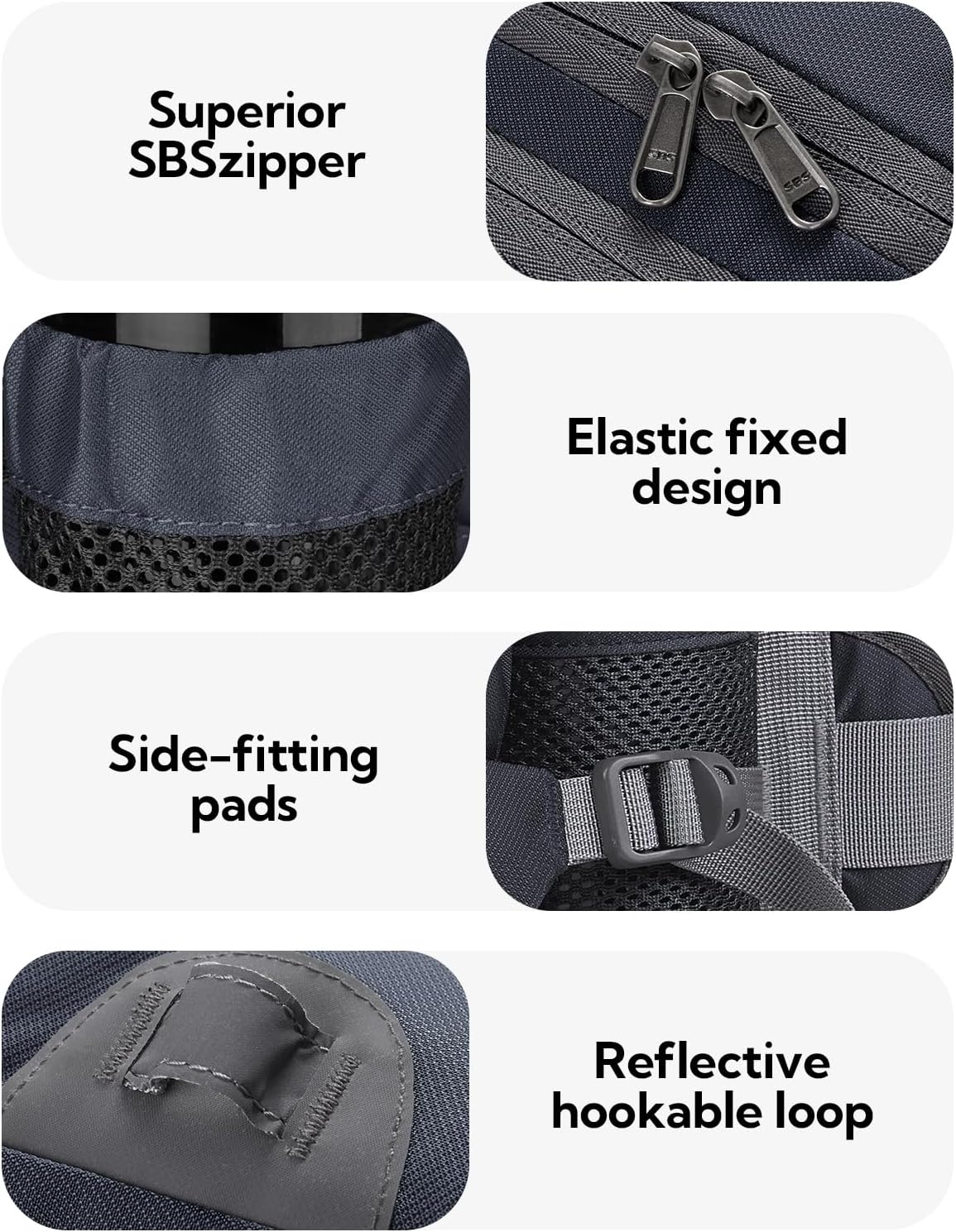 WATERFLY Fanny Pack Waist Bag: Fannie Pack 2 Water Bottle Holders Lumbar Belt Hiking Walking Running Jogging Camping Large Woman Man (Bottle Not Included)