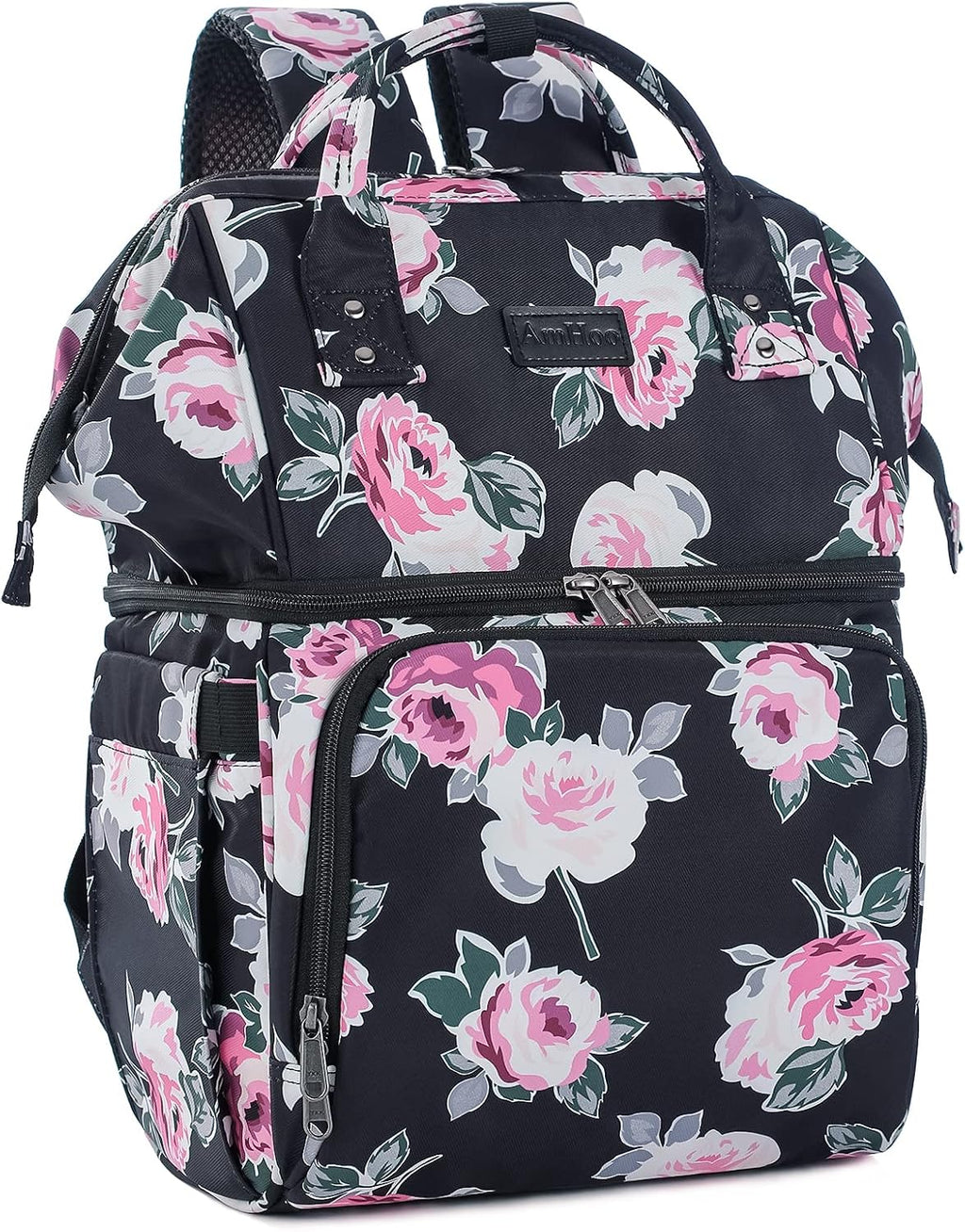 AmHoo Insulated Lunch Box Cooler Backpack Waterproof Leak-Proof Lunch Bag Tote for Men Women Hiking Beach Picnic Trip with Strongest YKK Zipper Gray