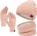 FZ FANTASTIC ZONE Winter Beanie Hats Scarf Touchscreen Gloves for Men Women