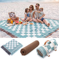 RYCHIC 2 in 1 Extra Large Boho Beach Blanket Towel Picnic Rug Camp Mat Family Trip Essentials Summer Vacation Must Have Travel Accessories Lake Day Necessities Thing Need Gear Gift Item Gadget 2026