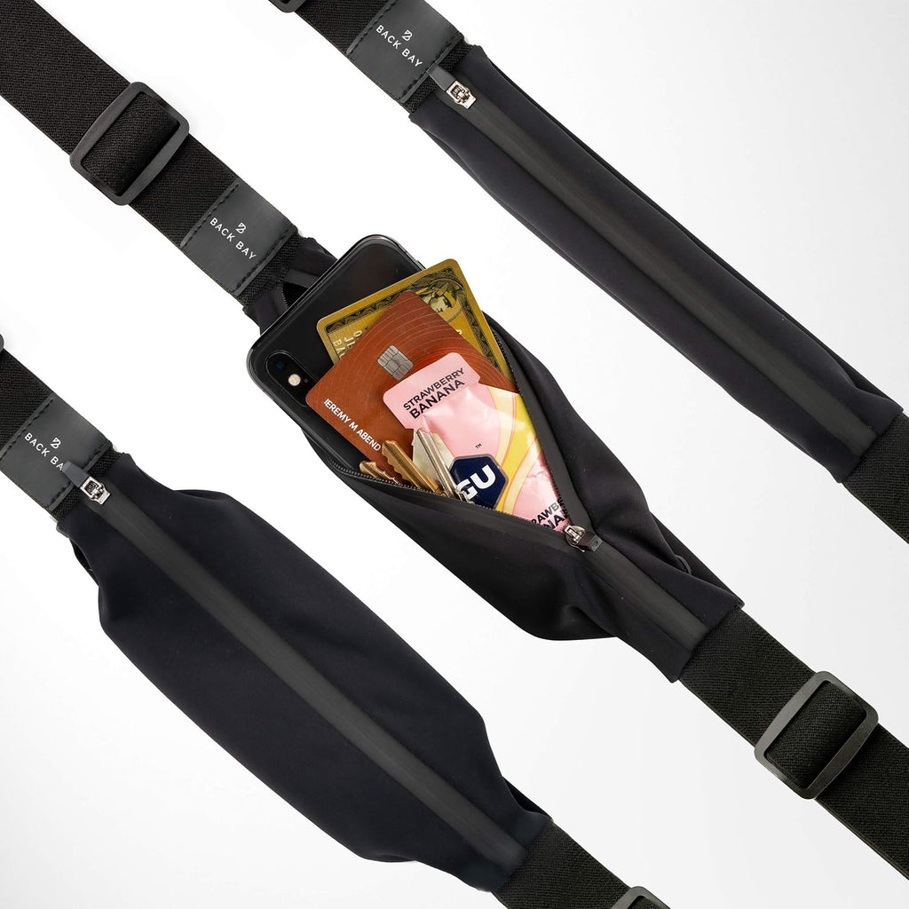 No-Bounce Slim & Secure Running Belt, Fits ALL Phones, Keys, Cards, Gels