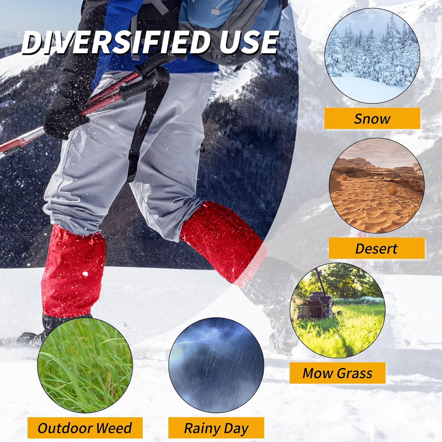 Leg Gaiters Waterproof Snow Boot Gaiters for Women Men