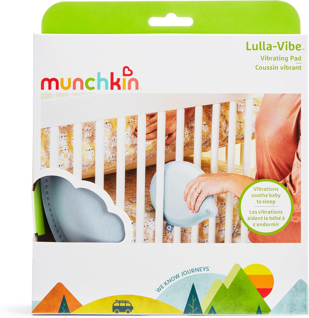 Munchkin Lulla-Vibe Vibrating Pad Baby Sleep Soother, Light Blue