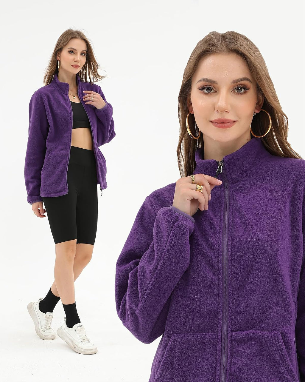 Argstar Women's Fleece Jacket 6 Pockets (XS-2XL)