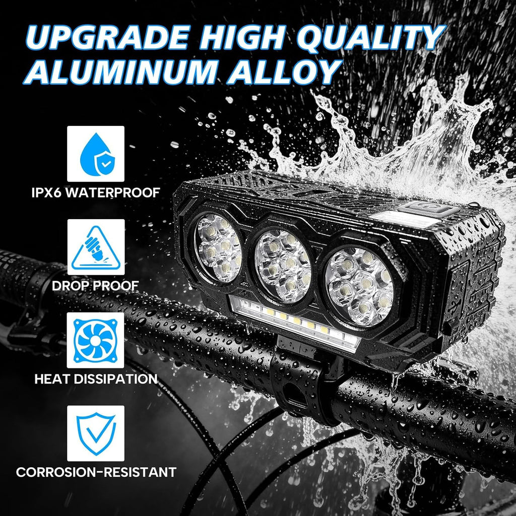 BUCKLOS 21 LED Super Bright Bike Lights for Night Riding, USB Rechargeable