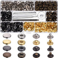 HOTOP 100 Set Snap Fasteners Leather Snaps Kit with 4 Tools, 12.5 mm