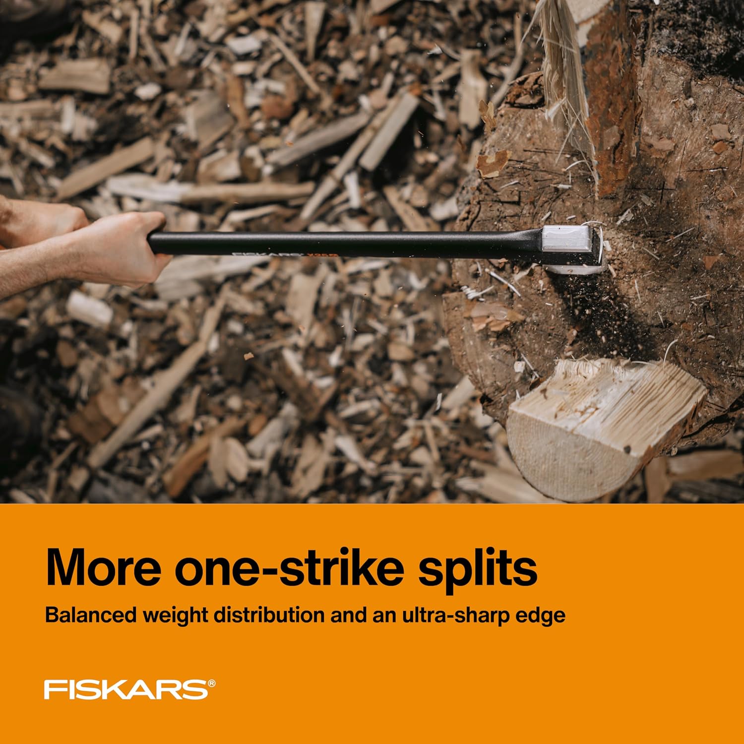 Fiskars X25 Splitting Axe 28", Wood Splitting Axe for Medium to Large Logs