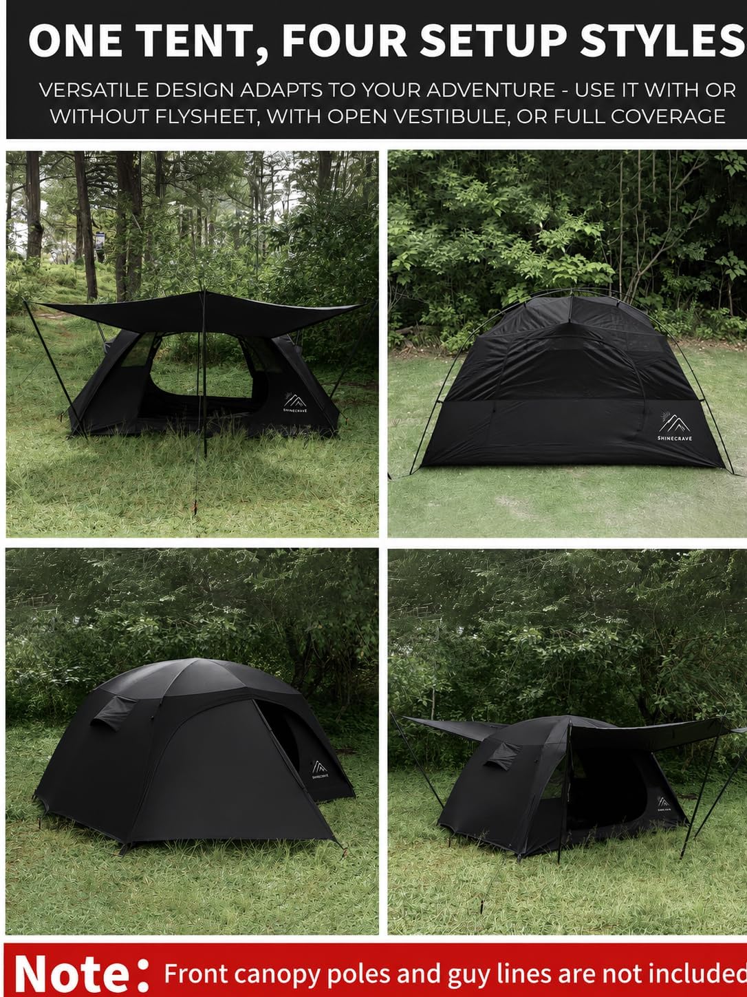 Camping Tent 2 Person, Backpacking Tent, 20D Nylon/Taffeta PU3000mm