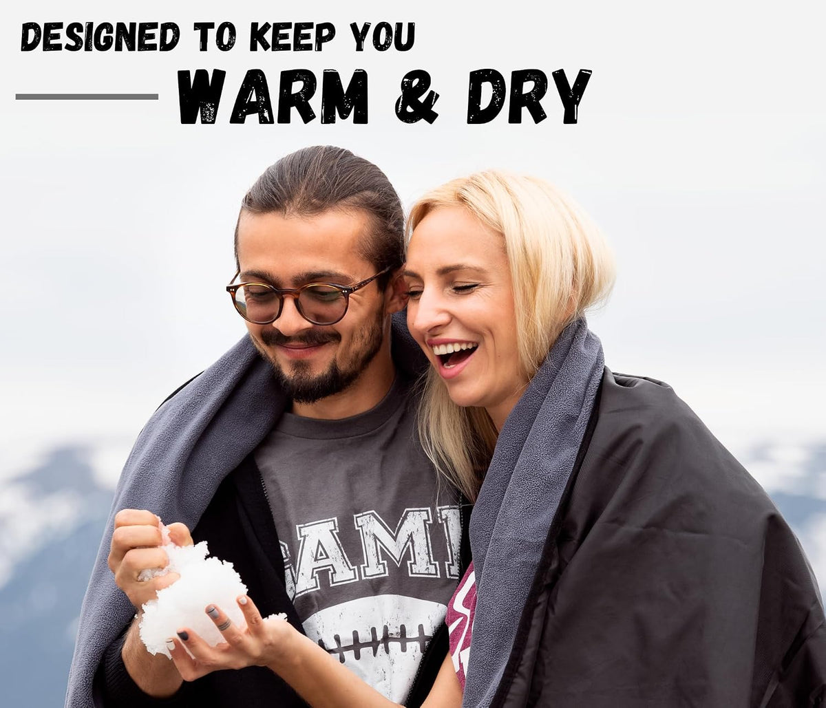 SUITEDNOMAD Extra Large Waterproof Windproof Outdoor Stadium Fleece Blanket