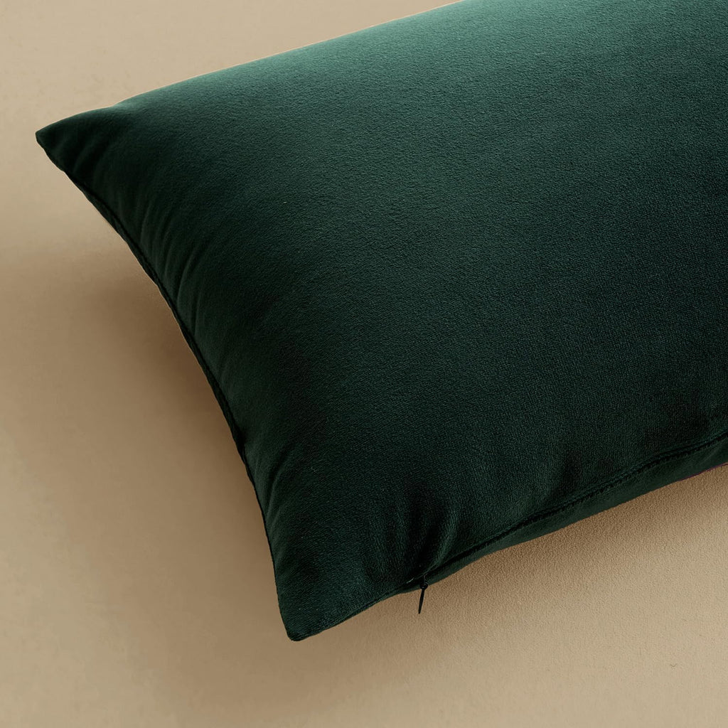 MIULEE Velvet Throw Pillow Covers 18x18 Inch Pack of 2 Army Green