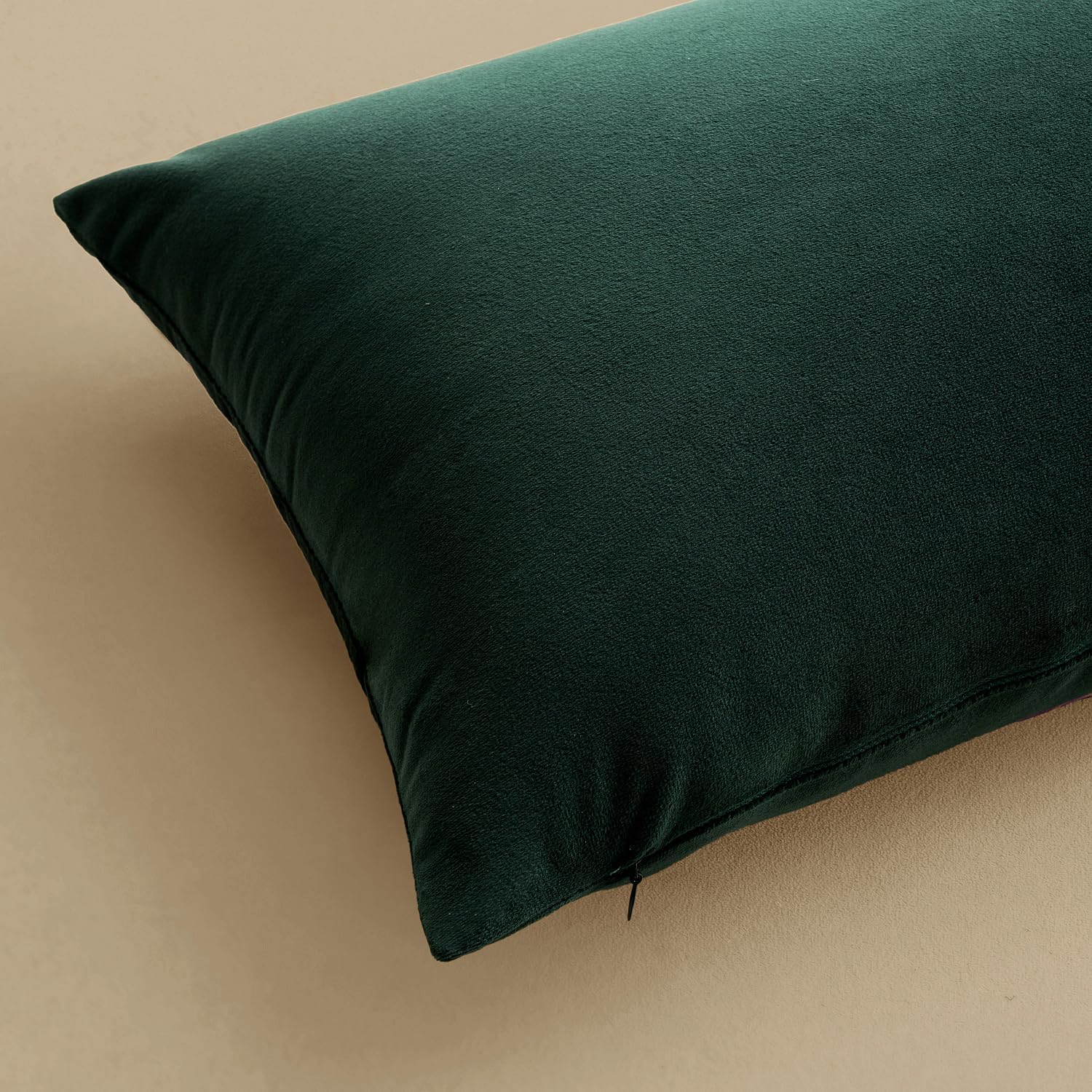 MIULEE Velvet Throw Pillow Covers 18x18 Inch Pack of 2 Army Green