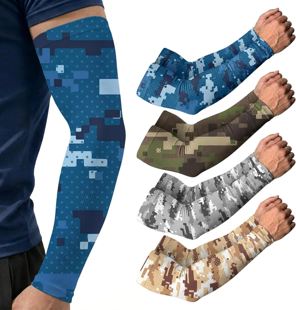 ARMORAY Arm Sleeves for Men and Women - UV Sun Protection Cooling Compression - Tattoo Cover Up Sleeve for Daily Wear & Work