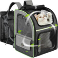 Cat Carrier Backpack, Large Cat Backpack Carrier Soft, Expandable Airline Approved Cat Carrier for Small Dogs Puppies Medium Cats Suitable for Hiking/Camping