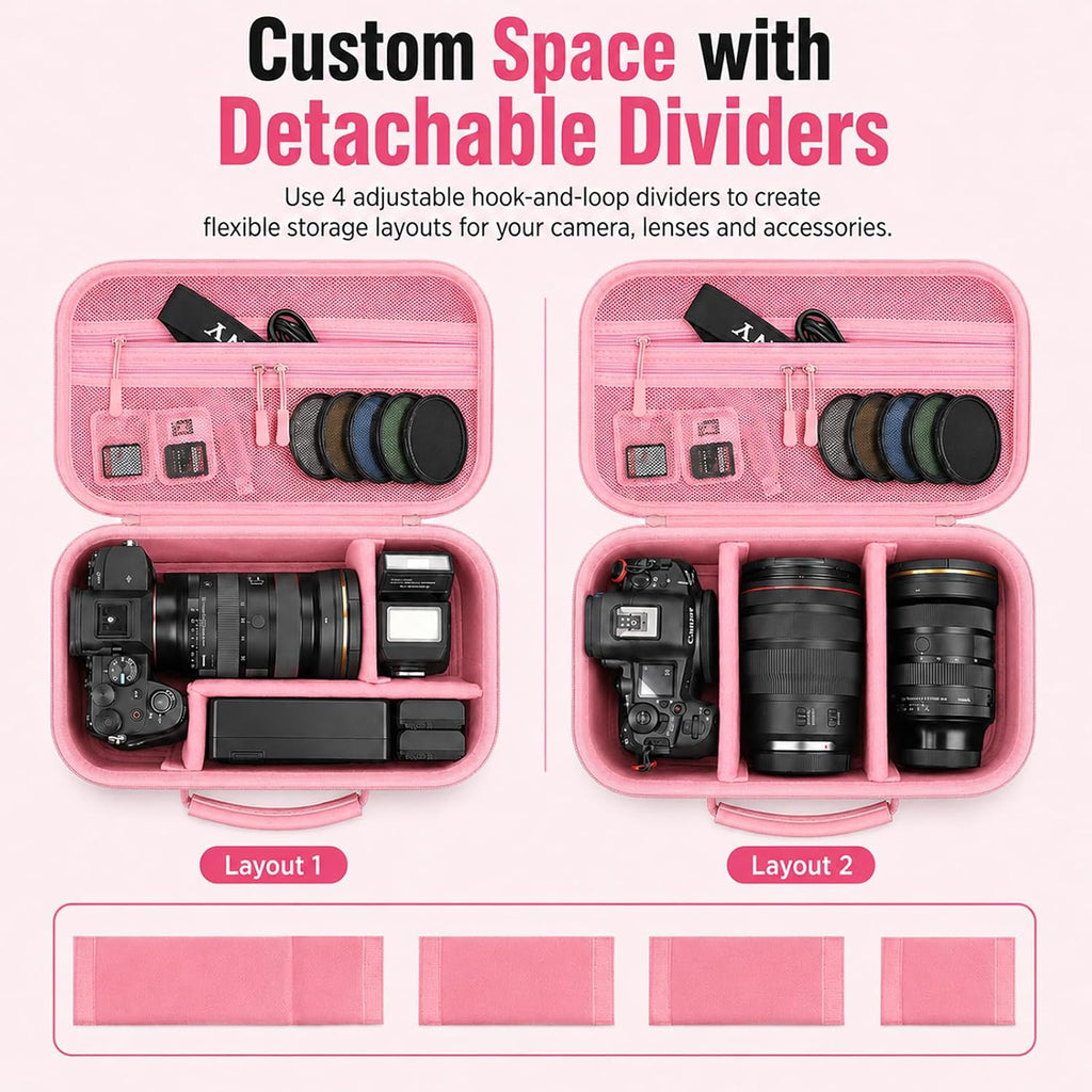Camera Case for Canon EOS Rebel T7/R50/R100/for Sony a7iv/Mirrorless