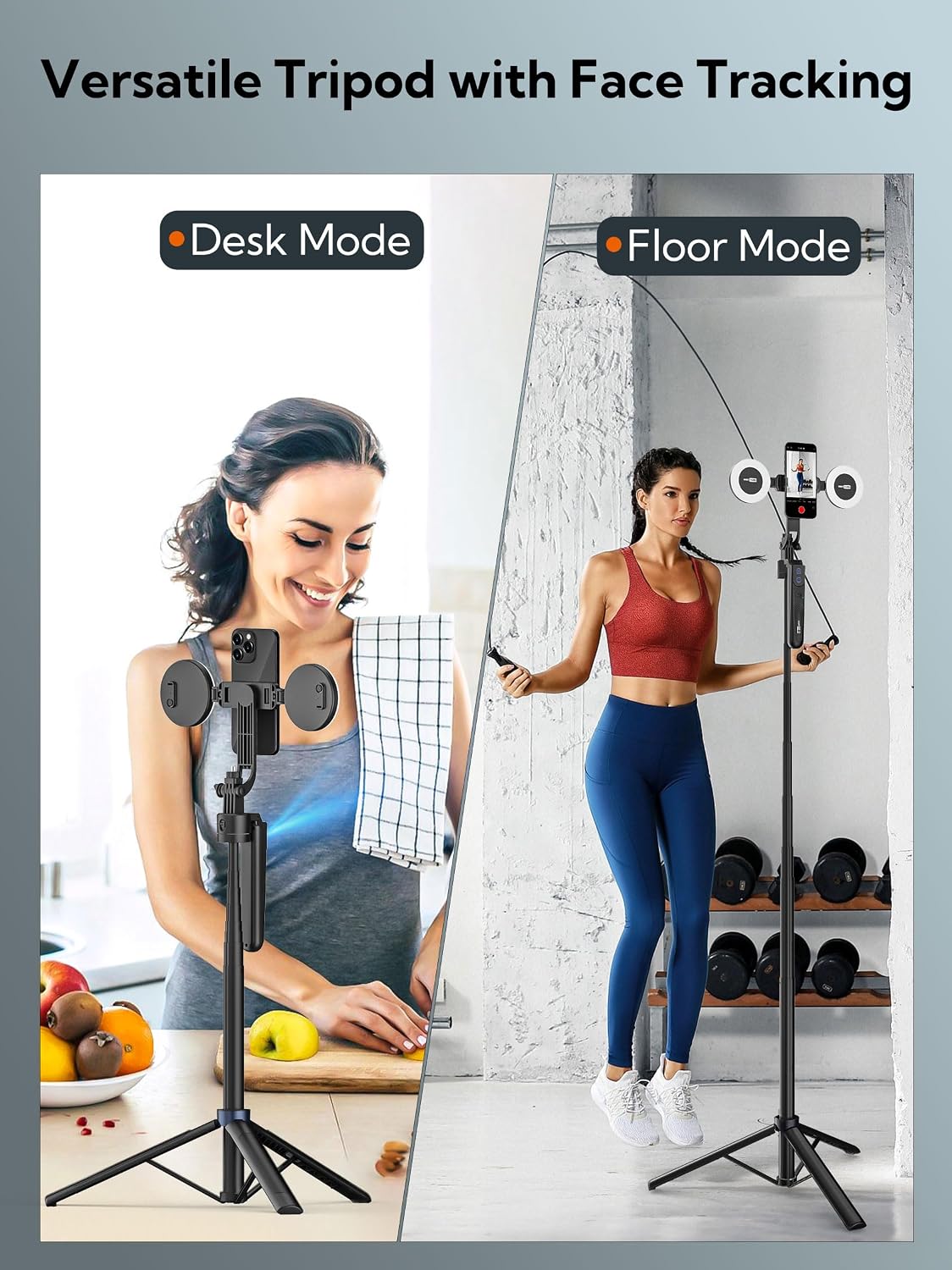USKEYVISION 70.9" Auto Face Tracking Tripod 360° Rotation w/Light(UTK-02)