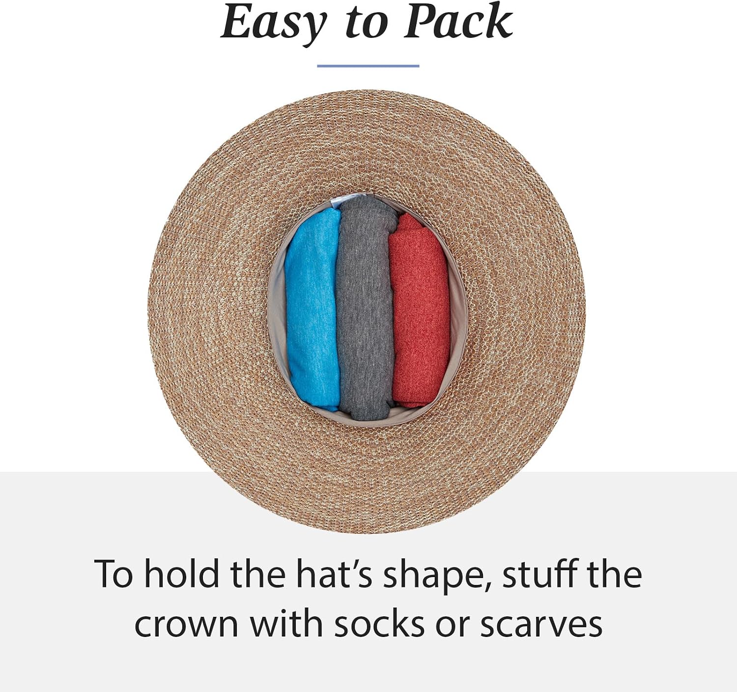 Wallaroo Hat Company Women's Victoria Fedora – UPF 50+ UV Protection, Wide Brim, Packable & Adjustable Sun Hat