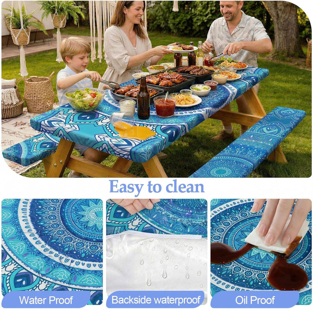 Play Tailor Picnic Table Cover Bench Covers Camping Essentials Tablecloth