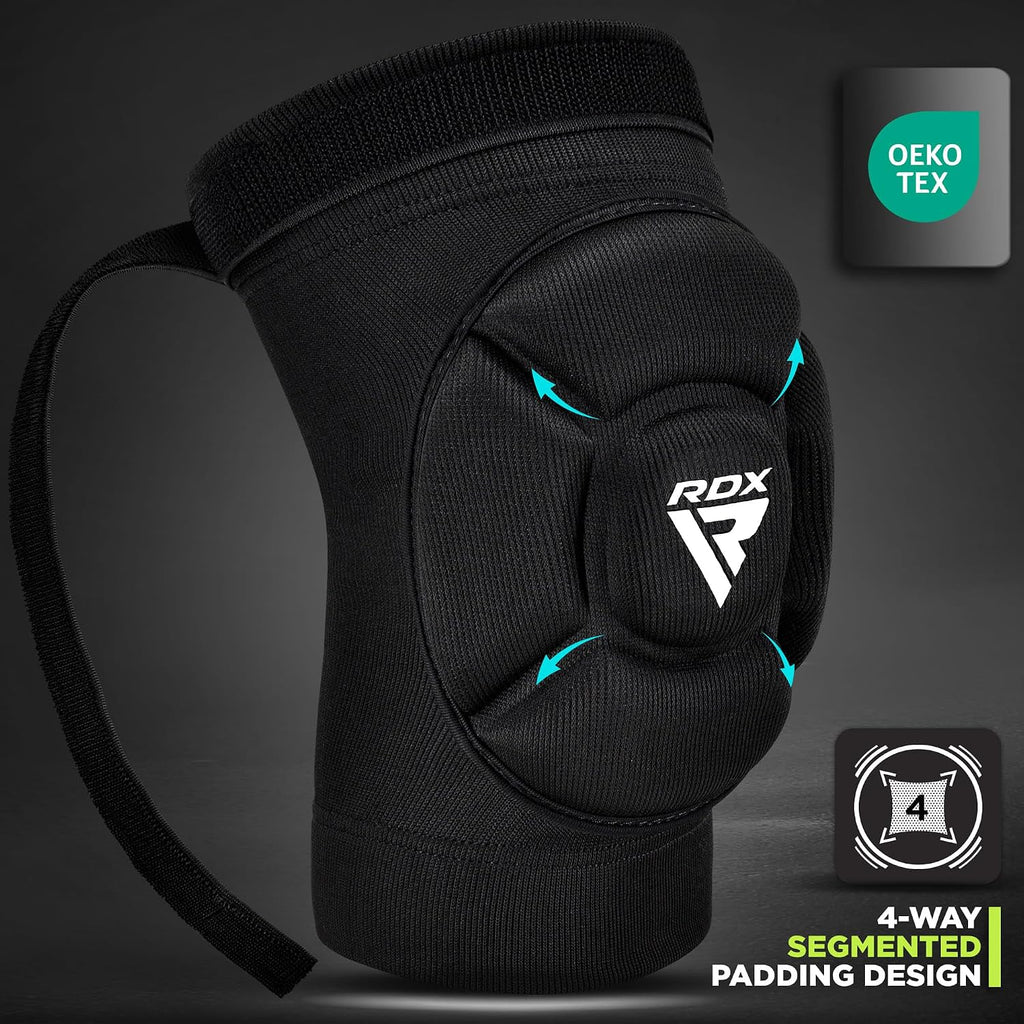 RDX Knee Pads for Work, Oeko TEX Certified, Anti-Slip Protective Thick Padded Foam Pad, Collision Avoidance Sleeves Pair, MMA Muay Thai Grappling Volleyball Football Wrestling Gardening.
