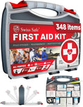 Swiss Safe 2-in-1 348 Pcs Large First Aid Kit for Camping, Travel & Car