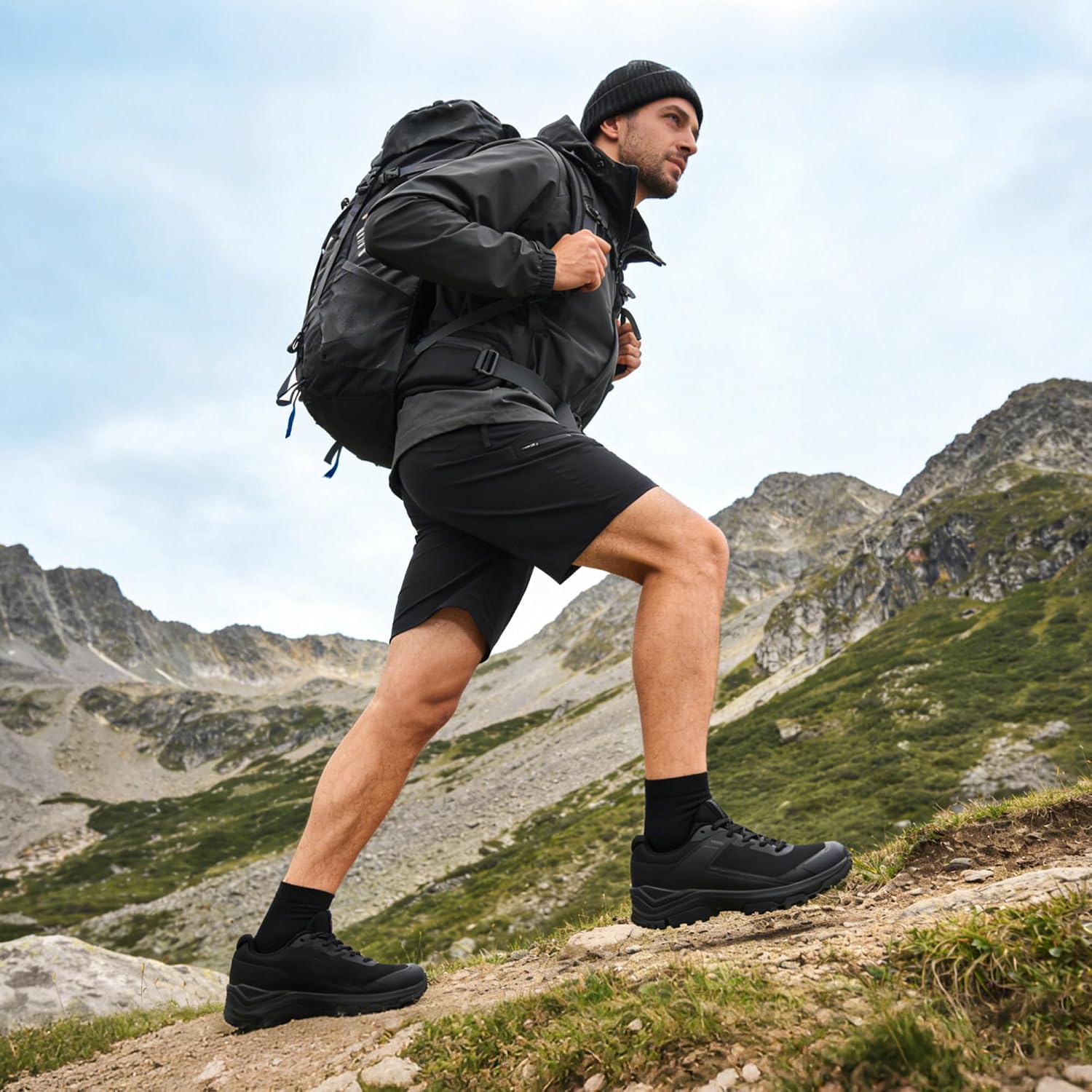 Men's Waterproof Hiking Shoes Lightweight Non-Slip Outdoor Breathable Hike Trekking Shoe