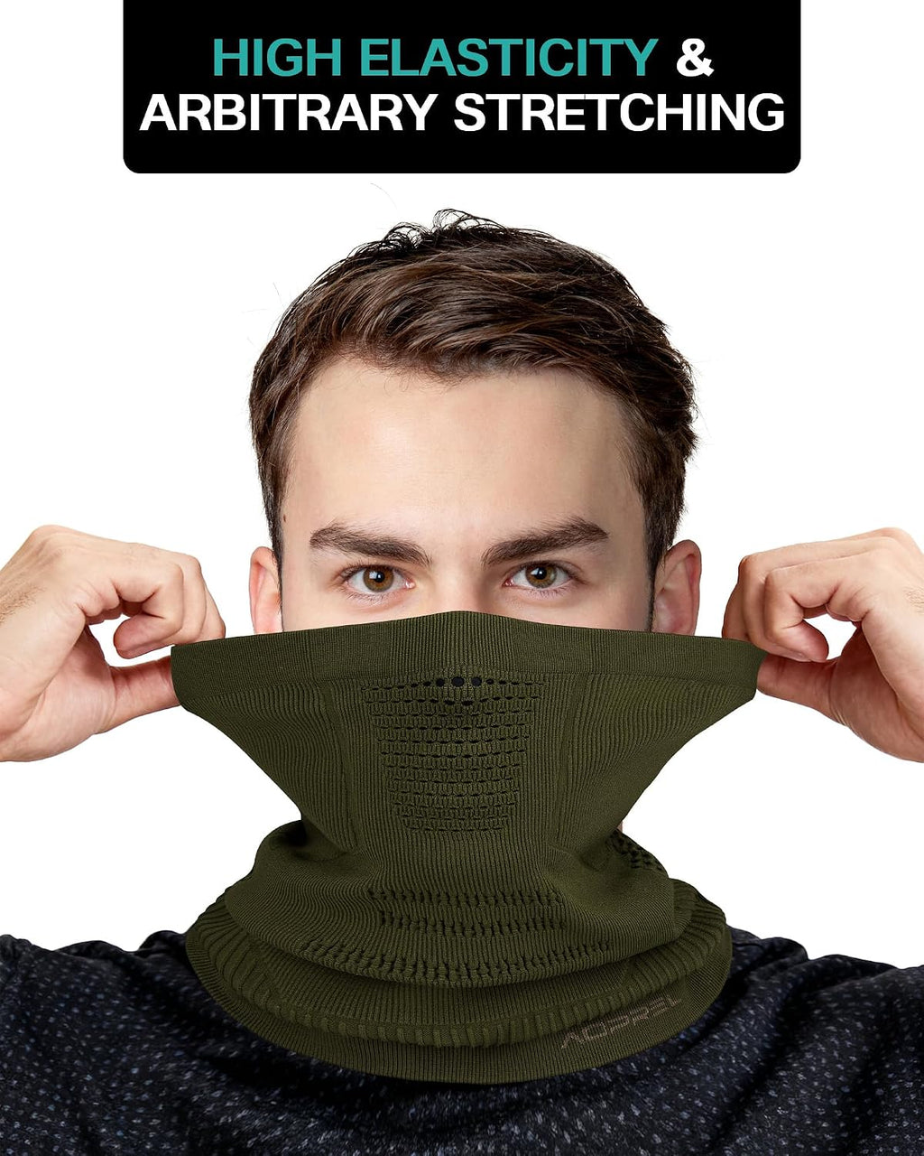 AOPREL Winter Neck Gaiter Breathable Neck Warmer Windproof Half-Face Mask