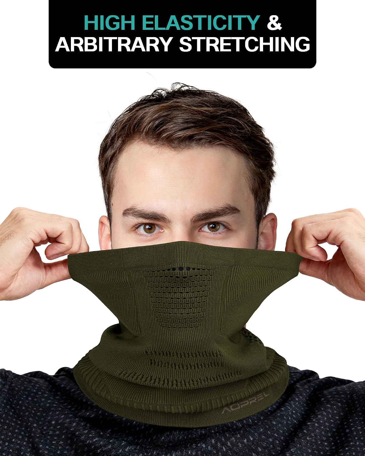 AOPREL Winter Neck Gaiter Breathable Neck Warmer Windproof Half-Face Mask