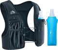 Zelvot Running Vest for Women Men, US Patent, Adjustable Chest Straps Running Hydration Vest with 500ml Soft Flask, Lightweight Reflective Hydration Backpack for Marathon