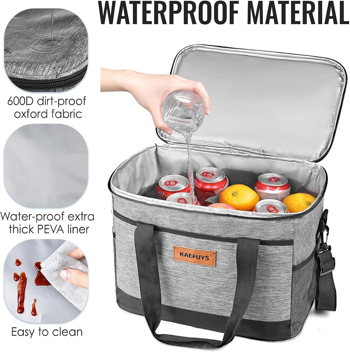 Soft Cooler Bag Insulated 30L for Men Women for Camping Travel Picnic Work