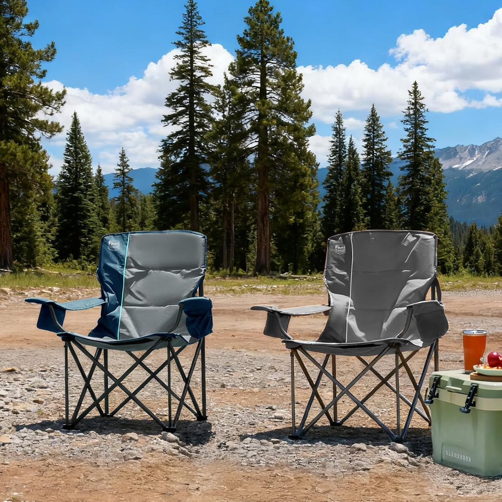 TIMBER RIDGE 2 Pack Oversized Folding Camping Chair for Adults