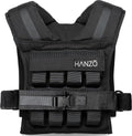 HANZO Weighted Vest for Men & Women 25lbs | 35lbs | 45lbs | 65lbs | Weight Vest With Removable Iron Weights, Adjustable Heavy Duty Weighted Workout Vest for Calisthenics & Fitness Training