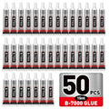 50 PCS 15ml B7000 Rhinestone Glue Clear, Bedazzling Glue for Craft, Jewelry