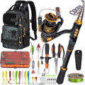 THKFISH Fishing Rod & Reel Combo with Backpack, Fishing Tools Tackle Box