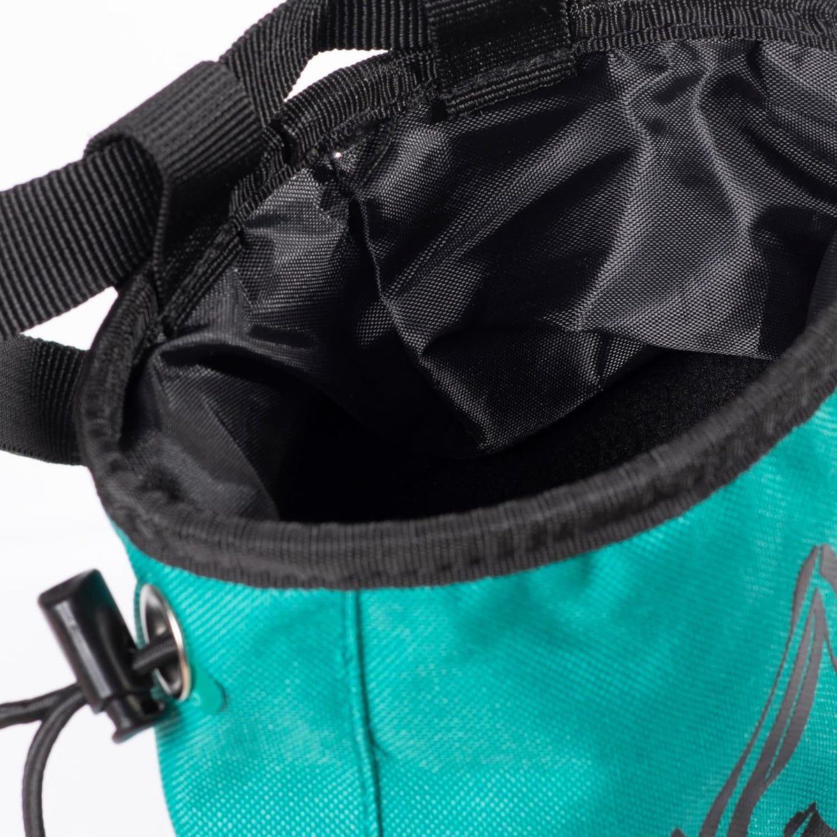 Chalk Bag for Rock Climbing – Chalk Pouch with Zippered Pocket, Brush Holder, Fleece Lining & Drawstring Closure – Turquoise Bag