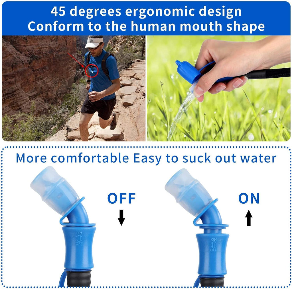 KUREIDA Hydration Bladder 2 Liter, BPA Free Water Bladder for Hiking Backpack Water Storage Bag with Insulated Tube, Hydration Backpack Replacement for Outdoor Camping Running Hiking