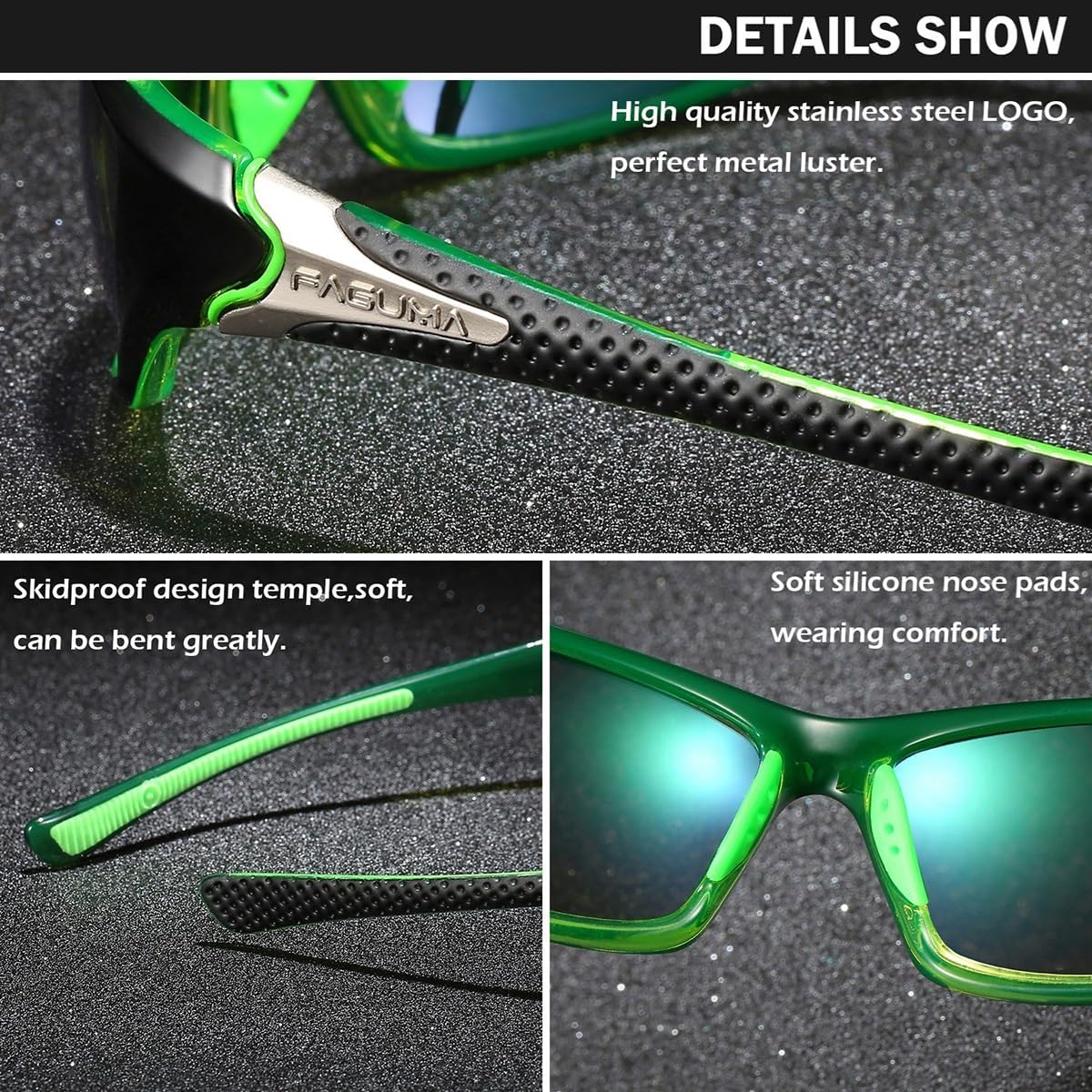 FAGUMA Sports Polarized Sunglasses For Men UV400 Protection