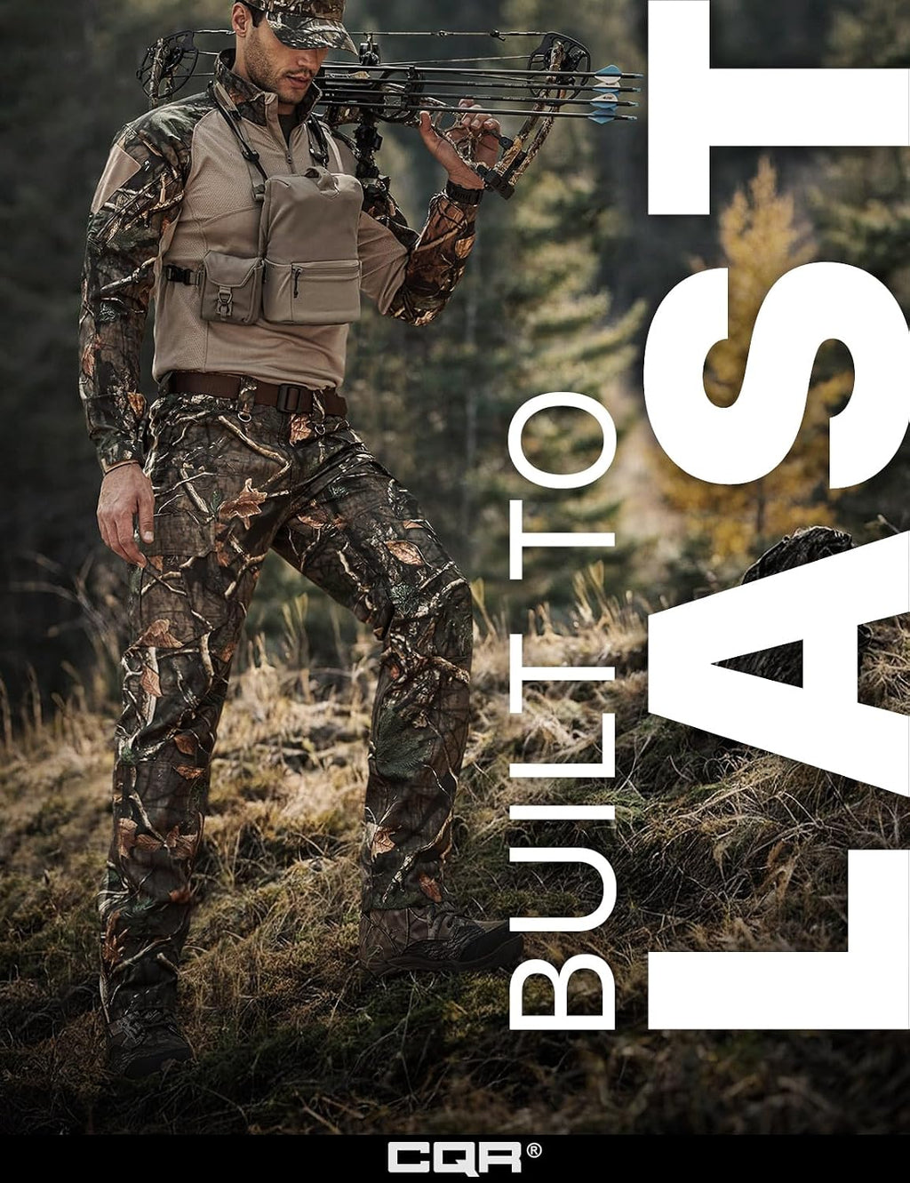 CQR Men's Tactical Pants, Water Resistant Ripstop Cargo Pants, Lightweight EDC Work Hiking Pants, Outdoor Apparel