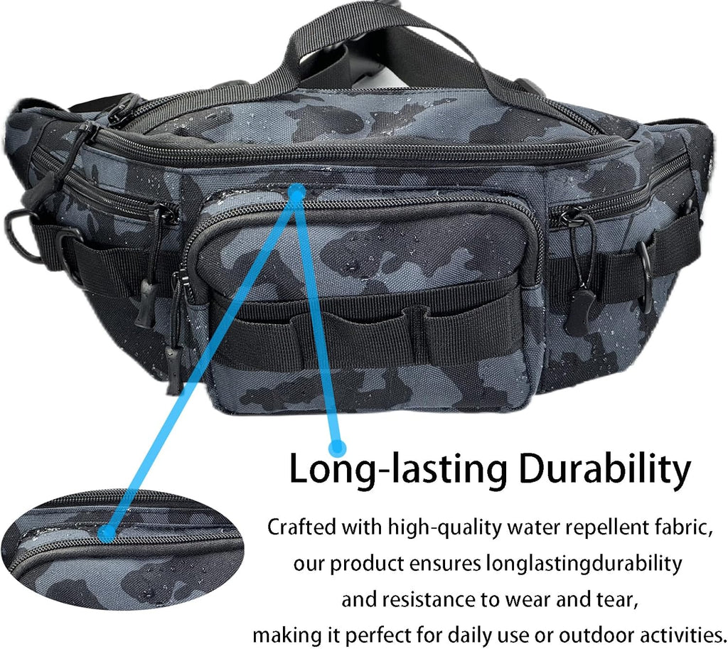 Fishing Fanny Pack for Men -Fishing Fanny Pack-Lightweight and Fishing Sling Pack