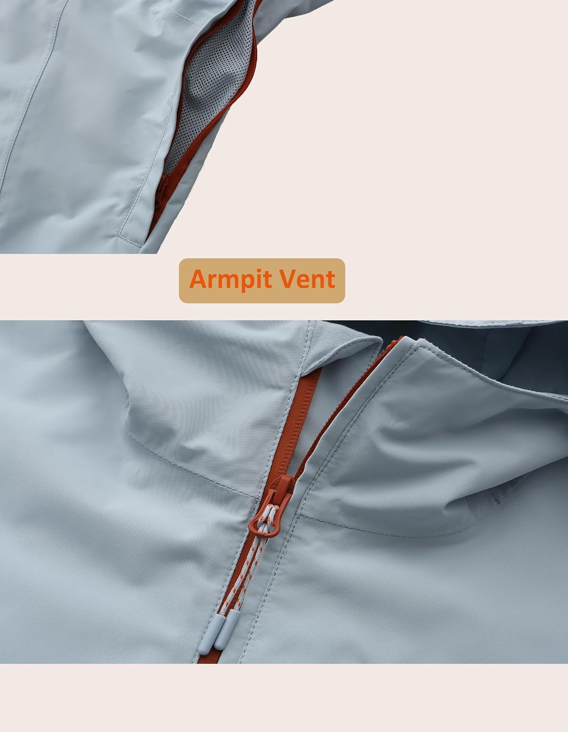 NORDIC OUTLAND Mens Lightweight Hooded Waterproof Rain Jacket Breathable Raincoat Shell for Outdoor Mountain Hiking