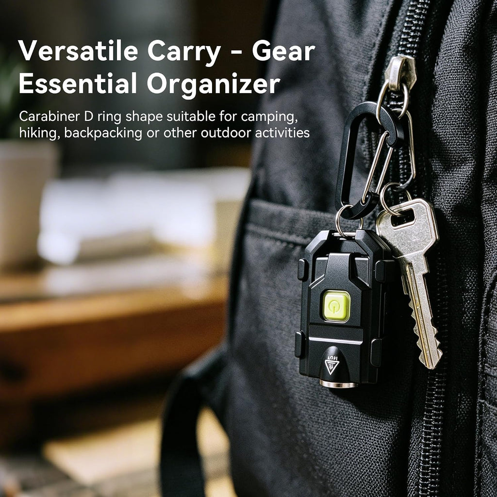 lexall H8 2 Pack Keychain Flashlight, 500LM USB-C Mini Light with Cap Clip
