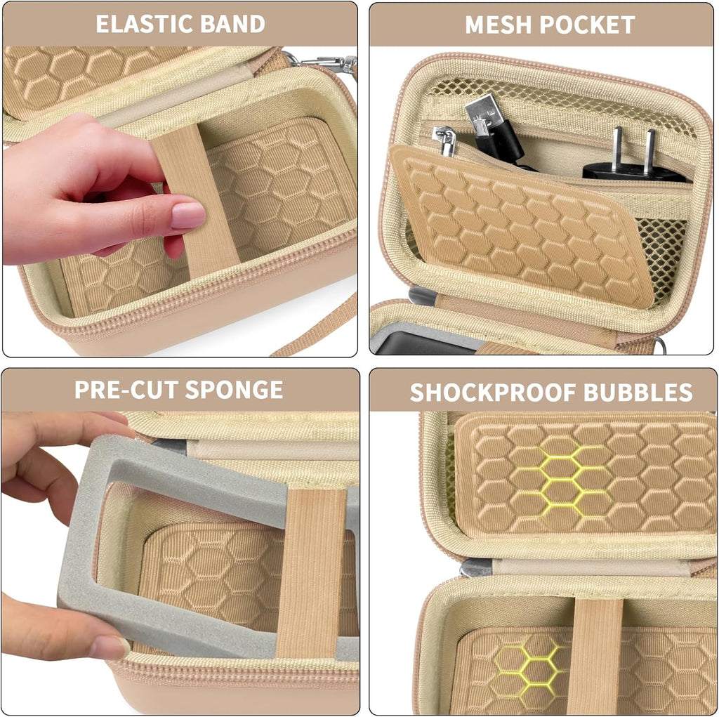Comecase Digital Camera Case for Kodak PIXPRO FZ45 FZ55 for Travel, Beige