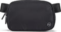 Pander Two Way Zipper Fanny Pack Nylon Everywhere Belt Bag for Women, Water Repellent Waist Packs, Crossbody Bags with Adjustable Strap (Black).