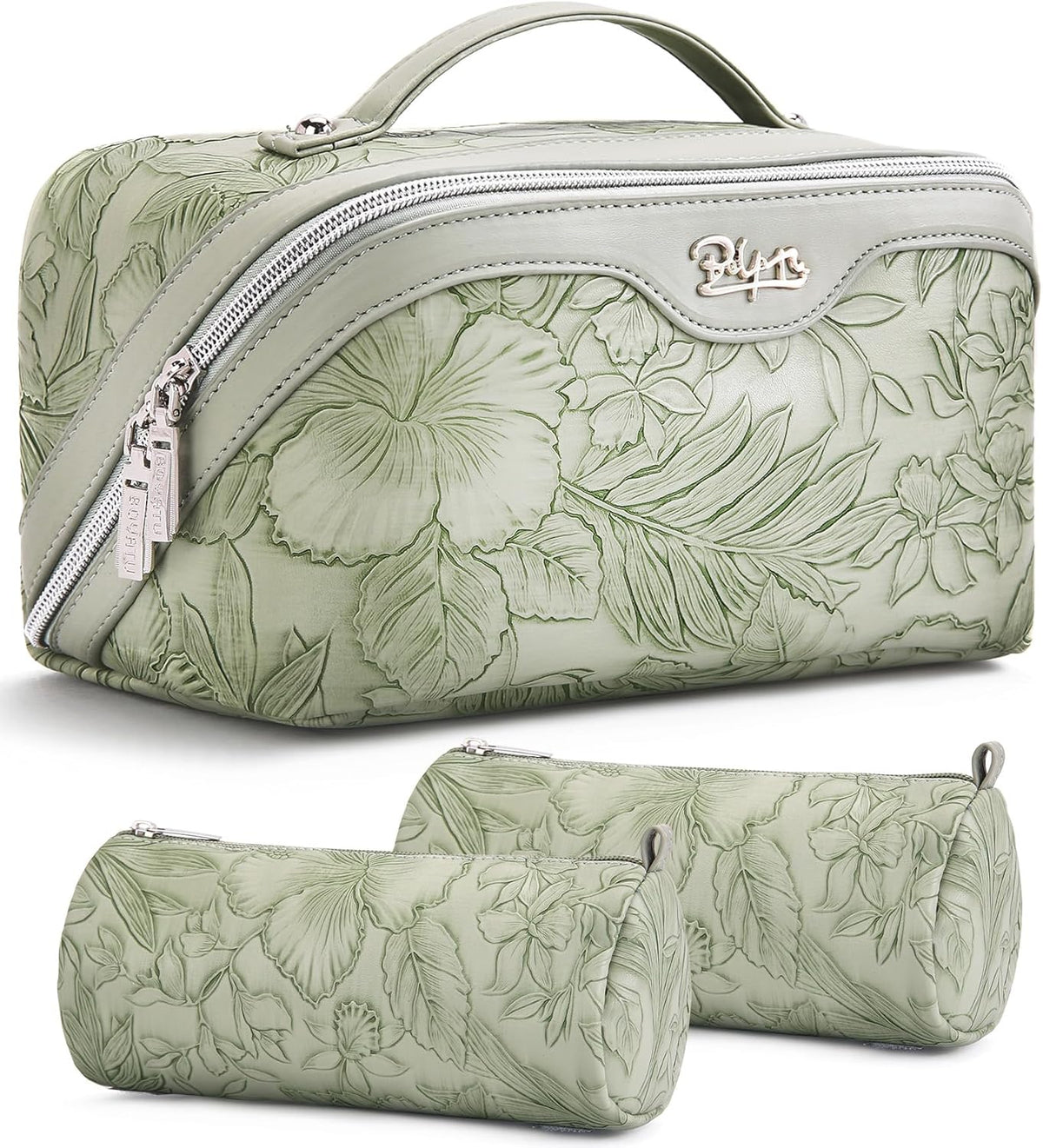BOYATU Travel Makeup Bags Cosmetic Organizer Bag: 3-Set Make up Bag