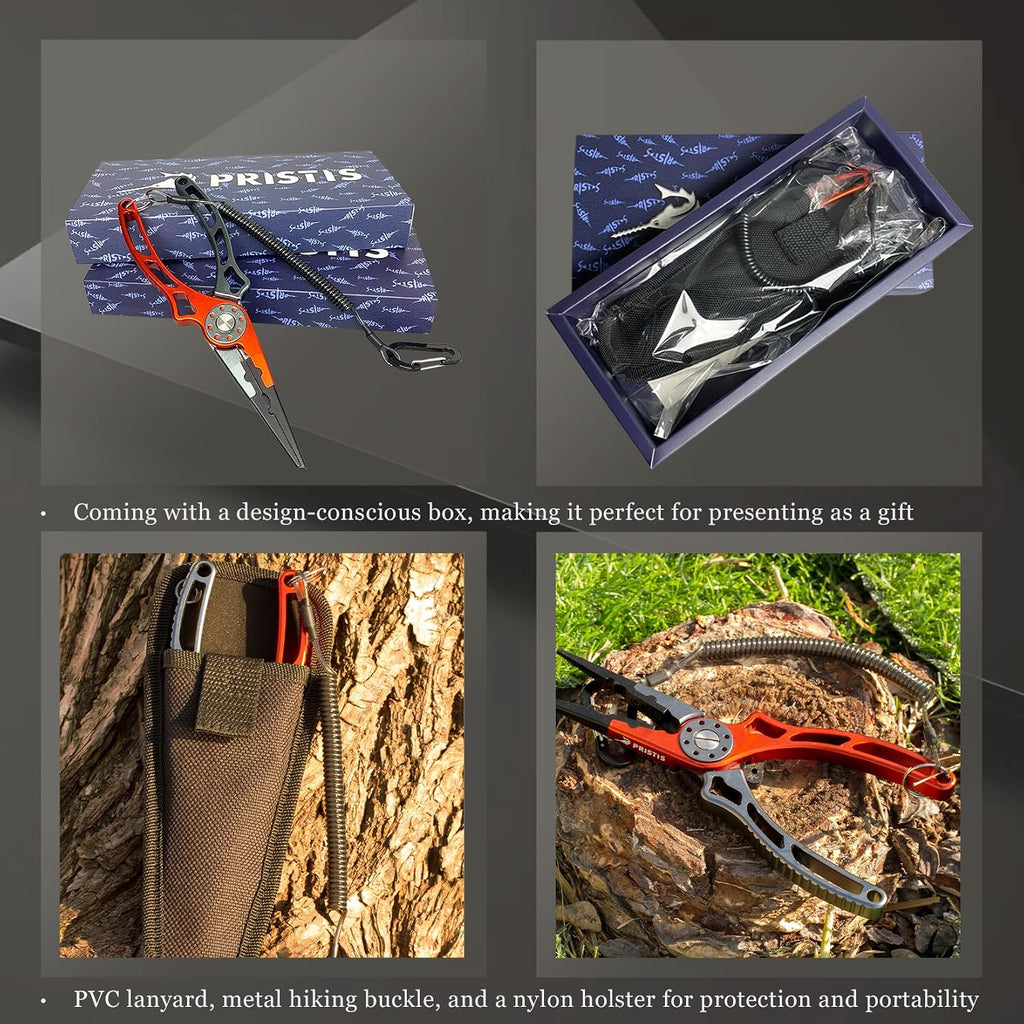 Pristis UTA II Fishing Pliers, Multi-Function Split Ring Hook Remover Gear