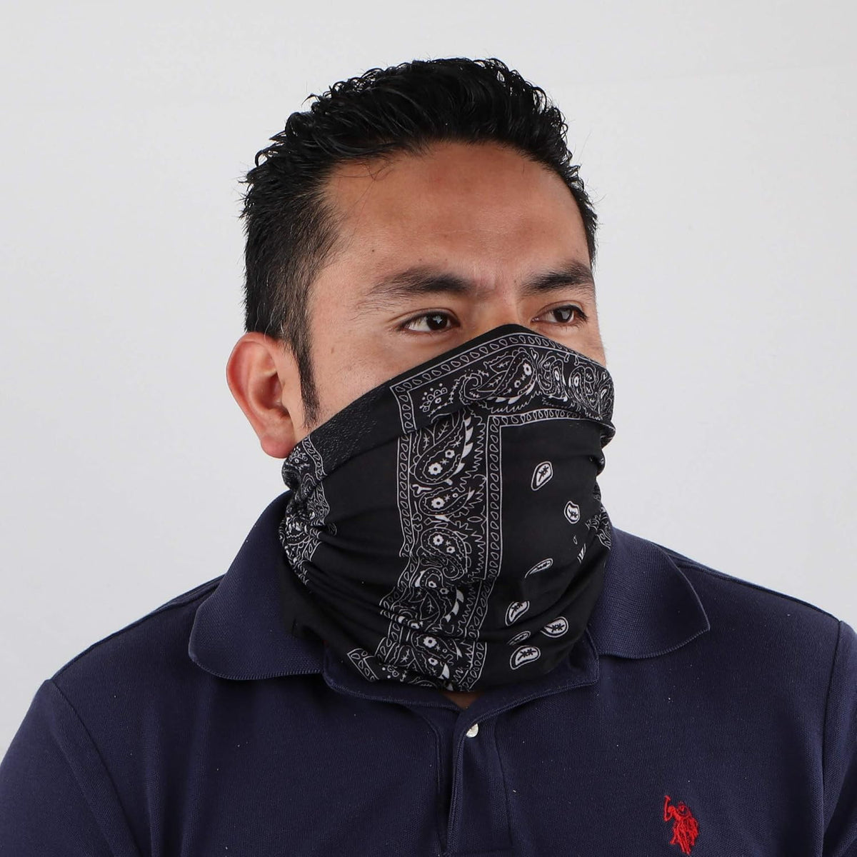 Set of 3 Paisley Bandana Neck Gaiter Tube Headwear Motorcycle Face Scarf
