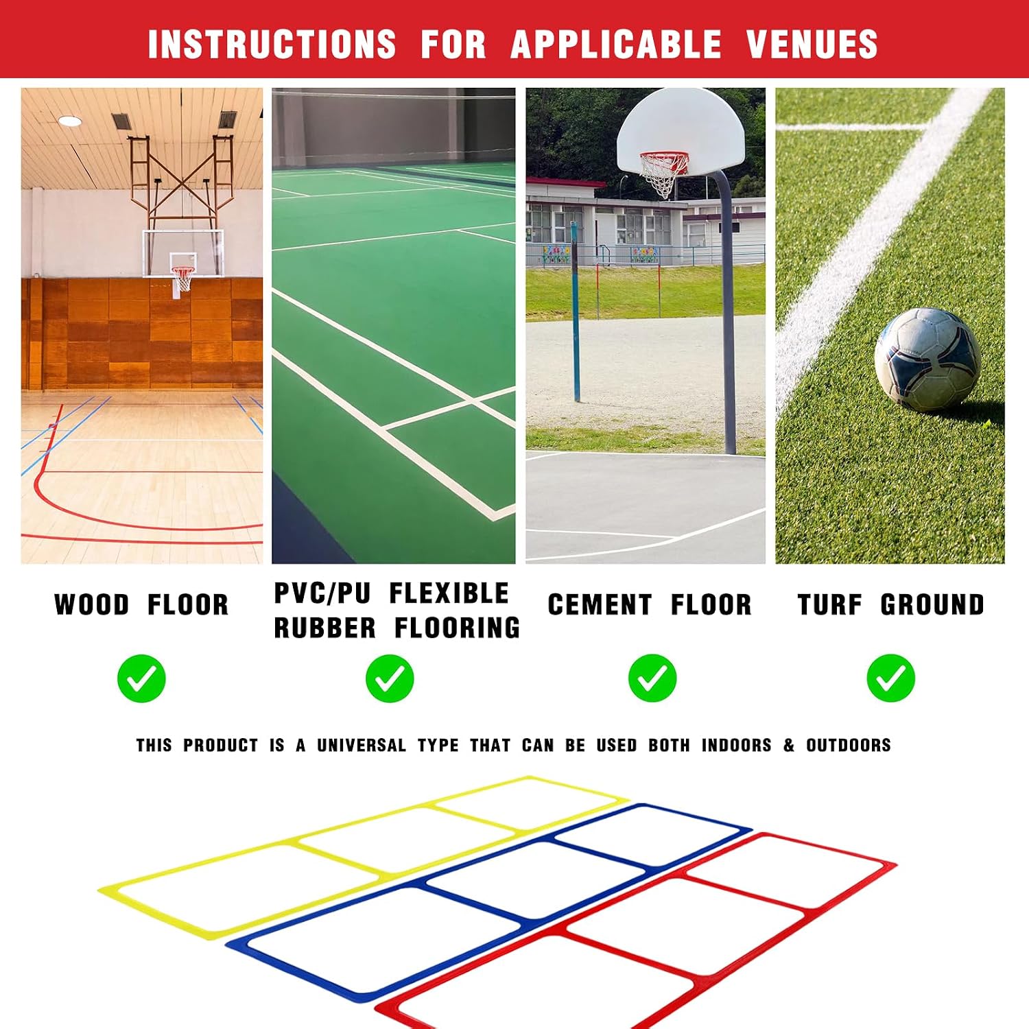 One-Piece Silicone Agile Ladder 1 PC Suitable for Sports & Fitness Step Training Soccer Footwork Practice Street Dance Step Training Auxiliary Kit for Various Indoor and Outdoor Floor Areas