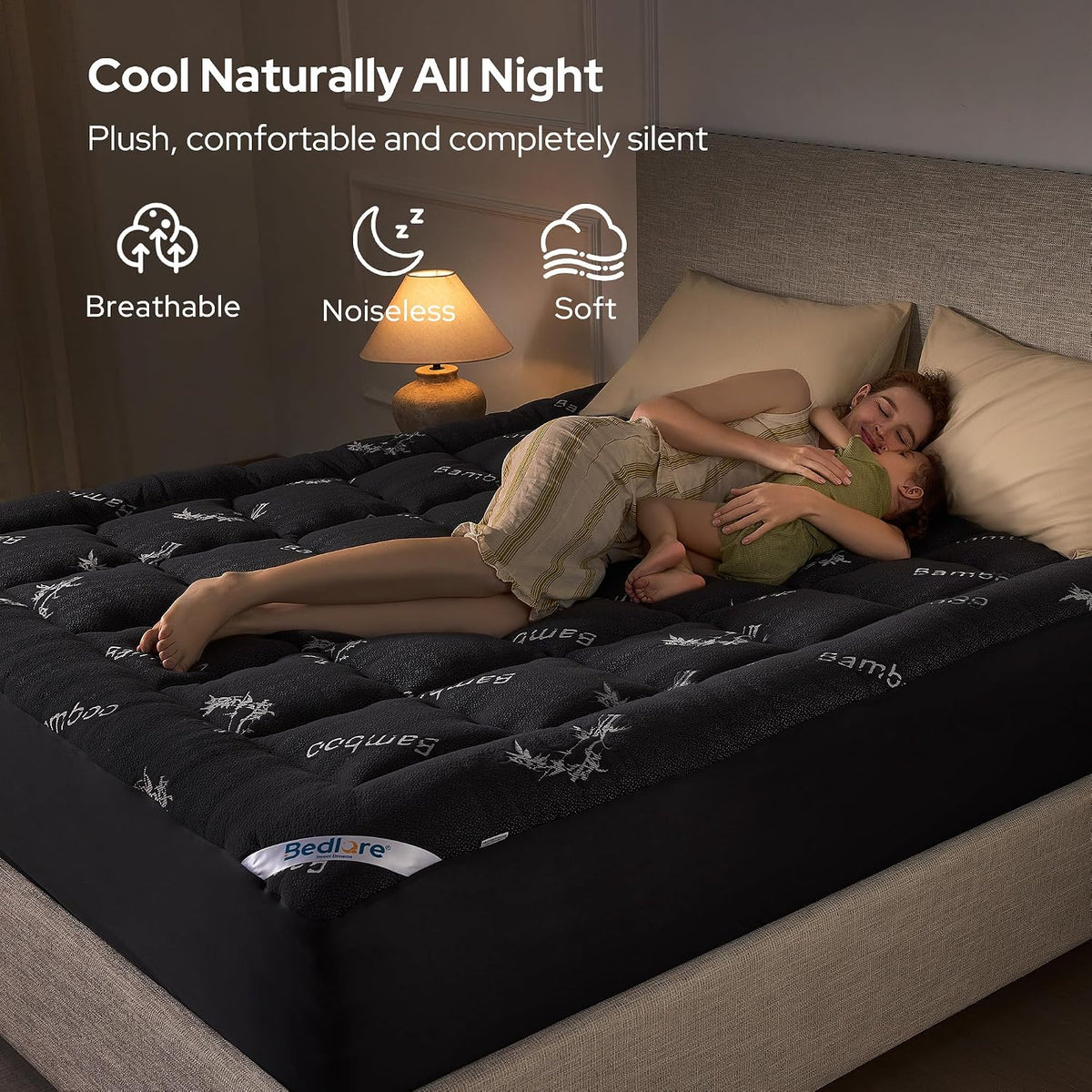 BEDLORE Queen Mattress Topper , Thick Pillow Top Mattress Pad