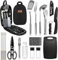 Camping Utensil Set 18 Pcs, Camping Cooking Set with Storage Bag