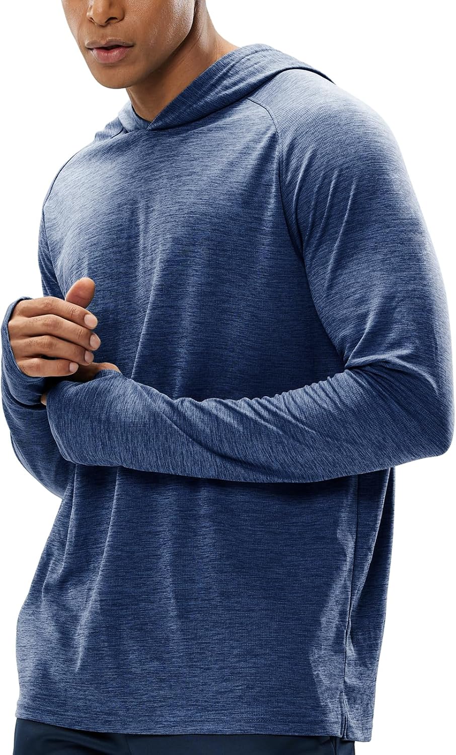 MIER Men's UPF 50+ Sun Hoodie Quick Dry Long Sleeve Shirts, Lightweight