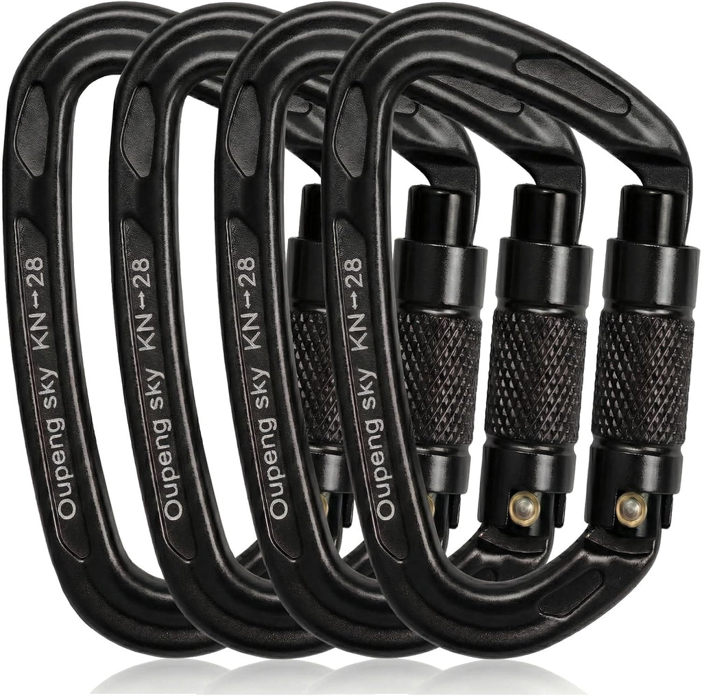 Oupeng sky Auto Locking Carabiner Clips - 28KN (6172lbs) Heavy Duty Caribeaners, Large Carabiner Clip for Keychains，Hammock，Camping, Gym, Hiking, Outdoor ，Dog Leash